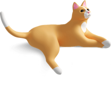 3D Illustration Cat Chilling